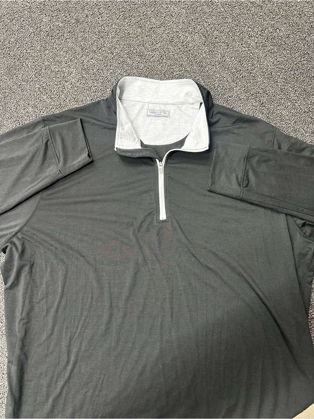 Collars and Co 1/4 Zip Performance Pullover Men’s XL DriRelease Black Stretch